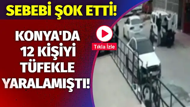 Konya'da 12 kişiyi tüfekle yaralamıştı! Sebebi şok etti!