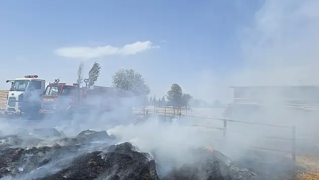 Konya'da 2 dönüm buğday tarlası yandı