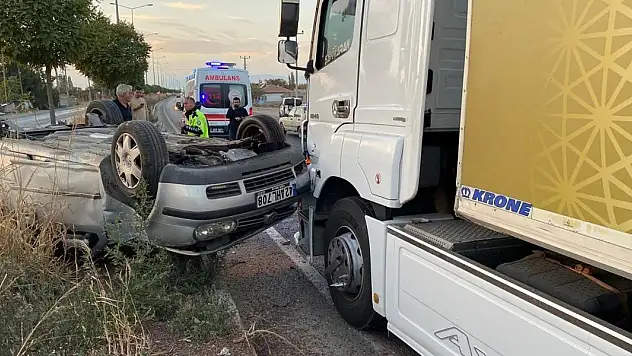 Konya'da 2 tır ve 1 otomobil çarpıştı
