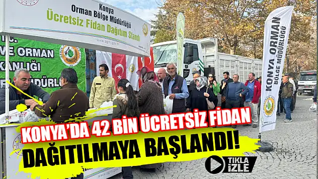 Konya'da 42 Bin Ücretsiz Fidan Dağıtılmaya Başlandı!
