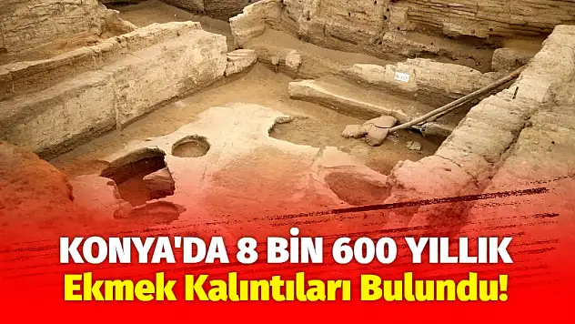 Konya'da 8 bin 600 yıllık ekmek kalıntıları bulundu!