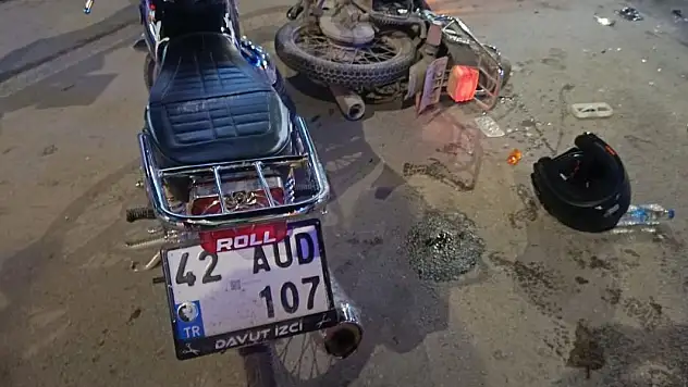 Konya'da çarpışan motosiklet sürücüleri yaralandı