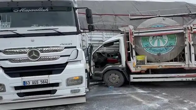 Konya'da çekici ile süt tankeri çarpıştı: 1 yaralı