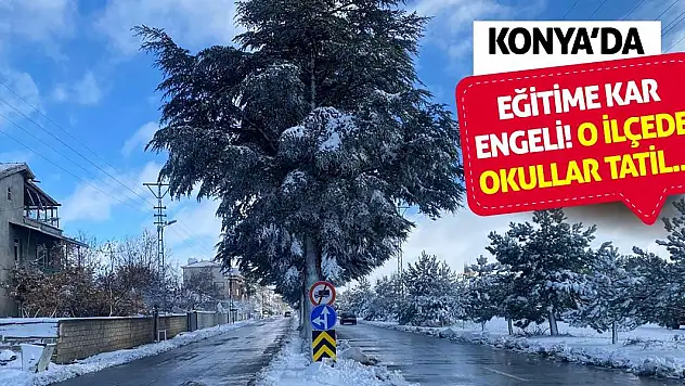 Konya'da Eğitime Kar Engeli! O İlçede Okullar Tatil...