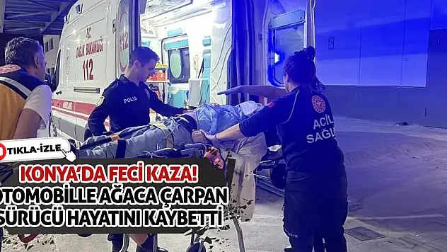 Konya'da Feci Kaza! Otomobille Ağaca Çarpan Sürücü Hayatını Kaybetti