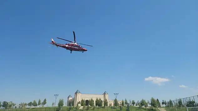 Konya'da Felç Geçiren Hasta İçin Helikopter Havalandı