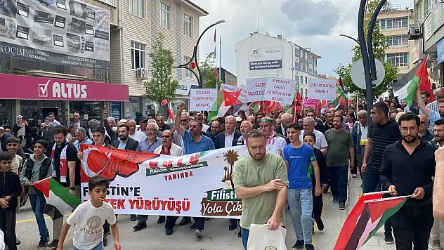 Konya'da Filistin'e destek yürüyüşü