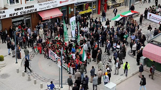 Konya'da Gazze'ye destek yürüyüşü düzenlendi