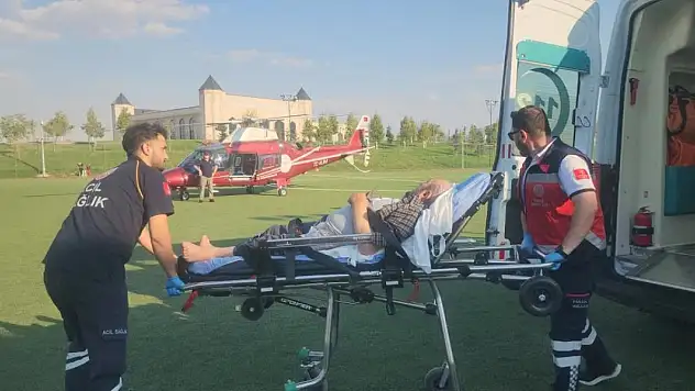Konya'da hava ambulansı böbrek hastası için havalandı