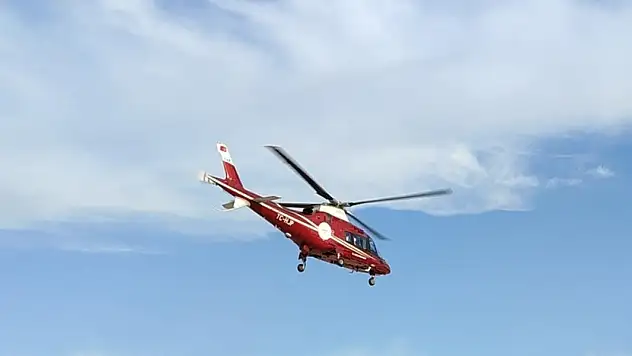 Konya'da hava ambulansı kalp krizi geçiren hasta için havalandı