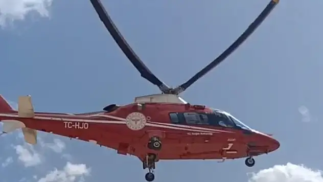 Konya'da hava ambulansı kalp krizi geçiren hasta için havalandı