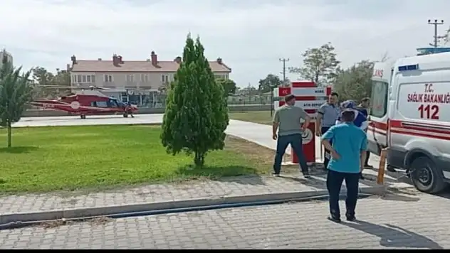 Konya'da hava ambulansı kalp krizi geçiren hasta için havalandı