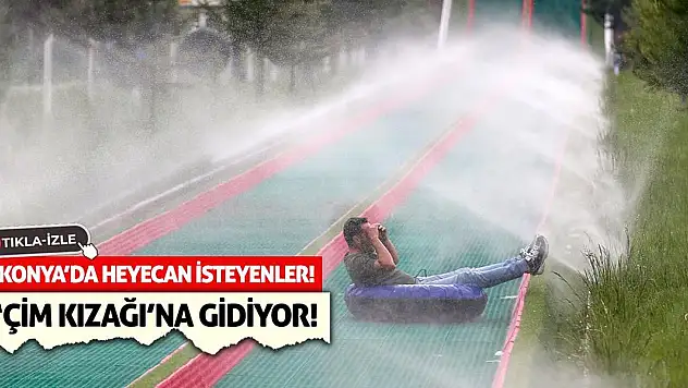 Konya'da Heyecan İsteyenler! 'Çim Kızağı'na Gidiyor!