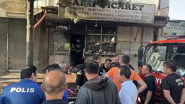 Konya'da iş yerinde korkutan yangın
