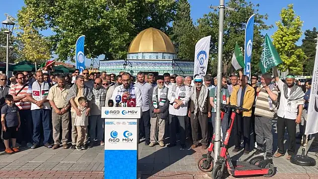 Konya'da, İsrail'in Gazze'ye yönelik saldırıları protesto edildi