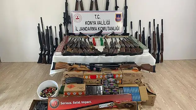 Konya'da jandarmadan silah kaçakçılarına darbe!