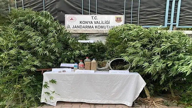Konya'da jandarmadan uyuşturucu operasyonu: 3 gözaltı