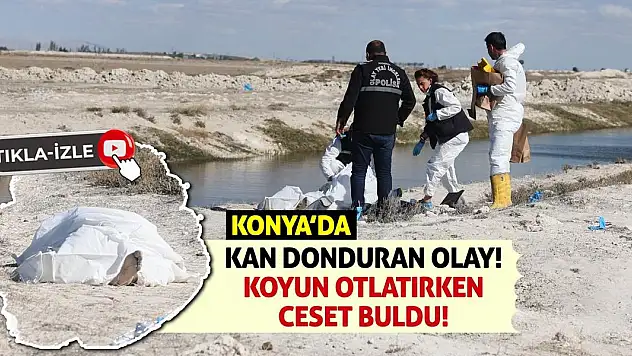 Konya'da Kan Donduran Olay! Koyun Otlatırken Ceset Buldu!