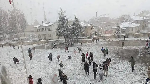 Konya'da kar sevinci