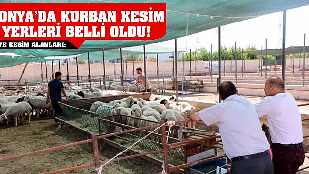 Konya'da Kurban Kesim Yerleri Belli Oldu!