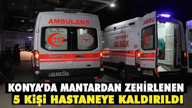 Konya'da mantardan zehirlenen 5 kişi hastaneye kaldırıldı