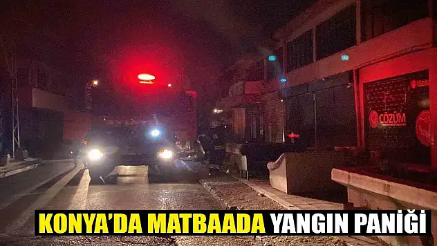 Konya'da matbaada yangın paniği