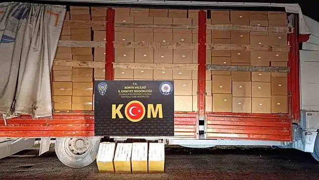 Konya'da milyonlarca adet kaçak makaron ele geçirildi