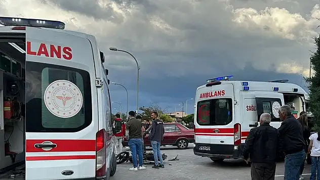 Konya'da motosiklet ile otomobil çarpıştı: 2 yaralı!