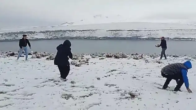 Konya'da nisan ayında kar sürprizi