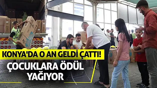 Konya'da O An Geldi Çattı! Çocuklara Ödül Yağıyor