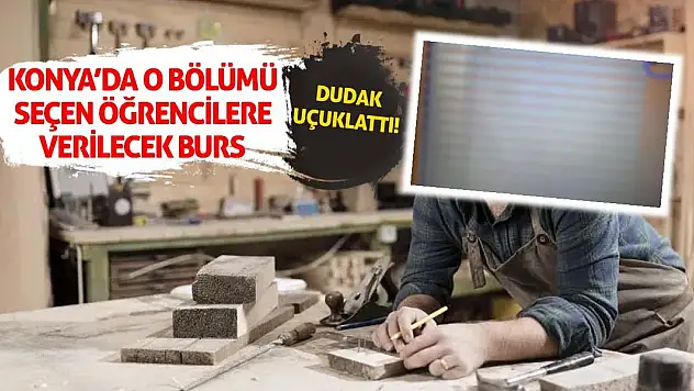 Konya'da O Bölümü Seçen Öğrencilere Verilecek Burs Dudak Uçuklattı!