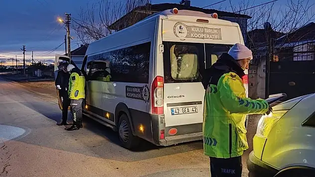 Konya'da okul servisleri denetlendi