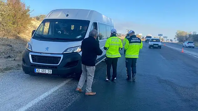 Konya'da okul servislerine denetim