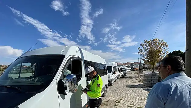 Konya'da okul servislerine denetim