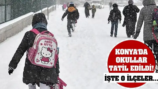 Konya'da okullar tatil edildi! İşte o ilçeler...