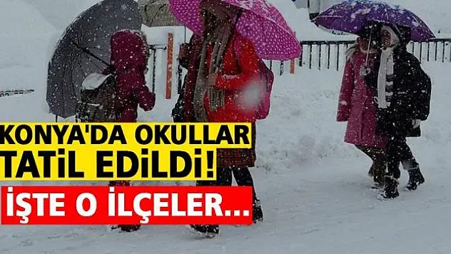Konya'da okullar tatil edildi! İşte o ilçeler...