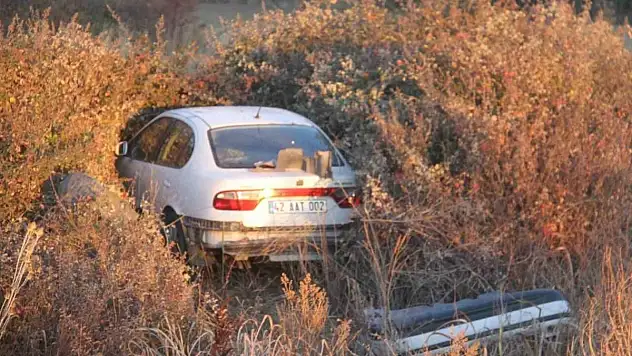 Konya'da otomobil araziye savruldu! 2 yaralı