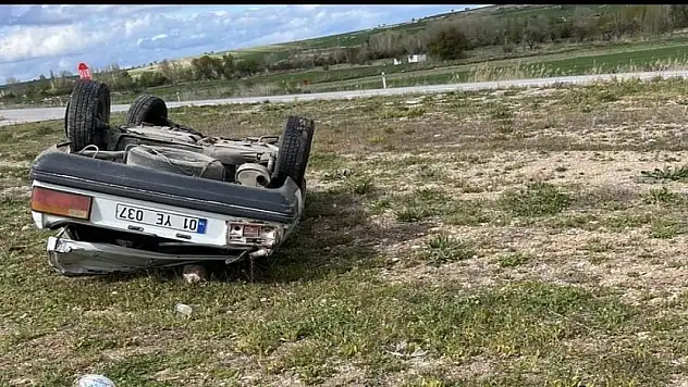 Konya'da otomobil devrildi: 3 yaralı