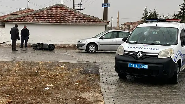 Konya'da otomobil elektrikli bisiklet ile çarpıştı: 1 yaralı