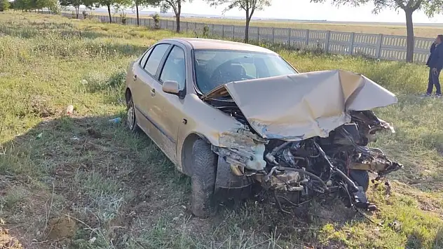 Konya'da otomobil şarampole uçtu: 1 yaralı