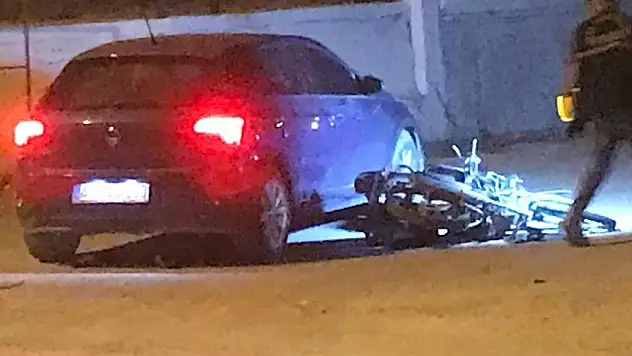 Konya'da otomobille çarpışan motosikletin sürücüsü yaralandı