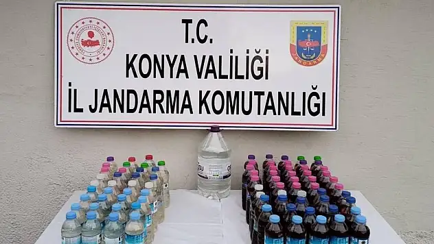 Konya'da sahte içki satan şüpheli yakalandı