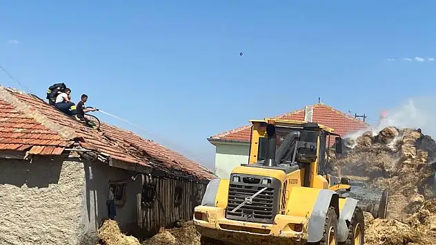 Konya'da saman balyası yangını