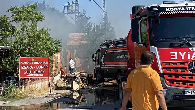 Konya'da sanayi sitesinde yangın paniği