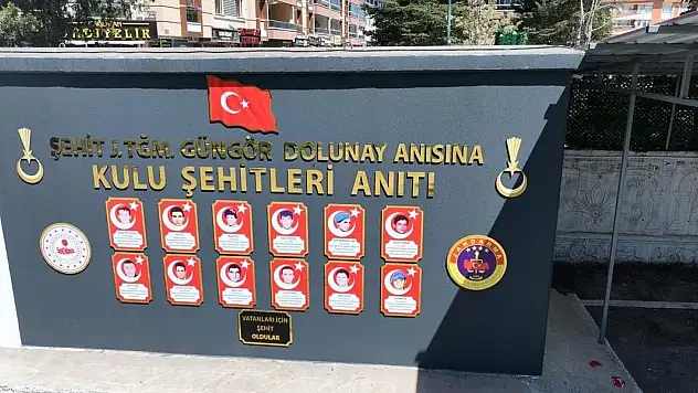 Konya'da şehitler için anıt yapıldı