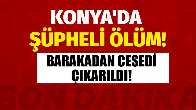 Konya'da şüpheli ölüm! Barakadan cesedi çıkarıldı!