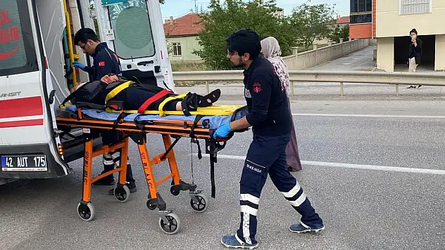 Konya'da üç tekerlekli bisiklet otomobille çarpıştı: 1 yaralı