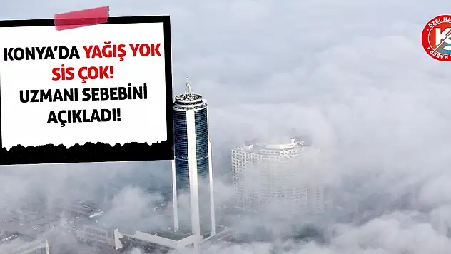 Konya'da yağış yok, sis çok! Sebebini uzmanı açıkladı!
