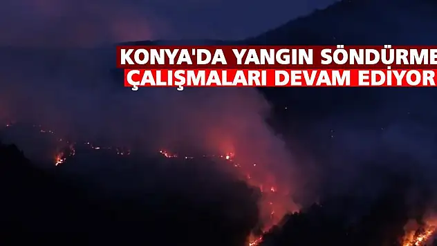 Konya'da Yangın Söndürme Çalışmaları devam ediyor