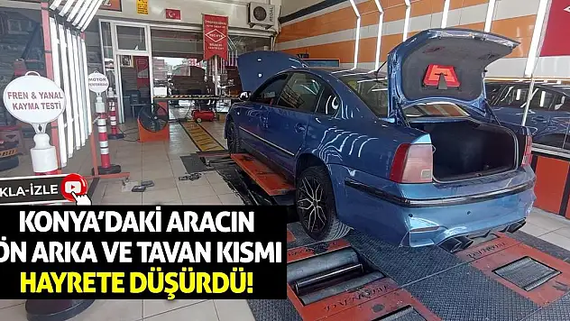 Konya'daki Aracın Ön, Arka Ve Tavan Kısmı Hayrete Düşürdü!